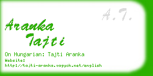 aranka tajti business card